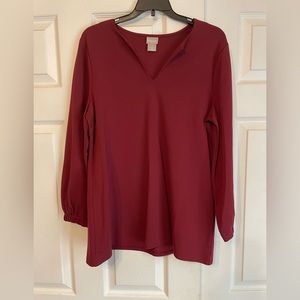 Chicos Size 1 Long Sleeve Knit Top